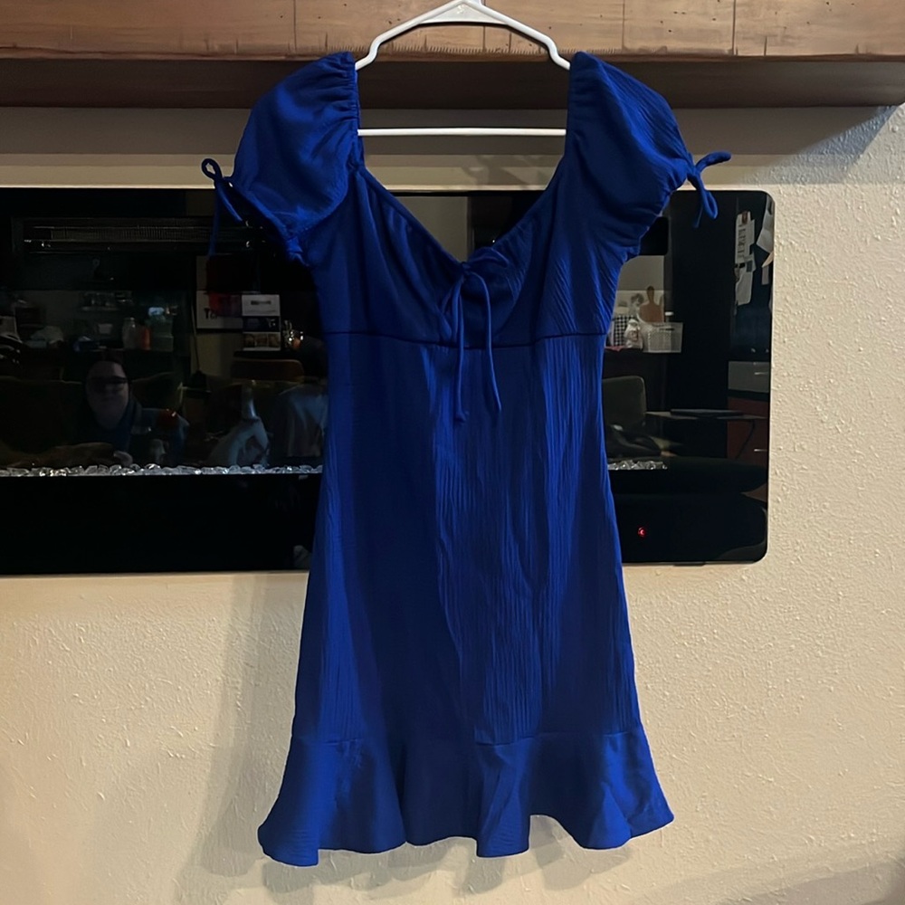 Blue Tie Mini Dress in Women’s Small